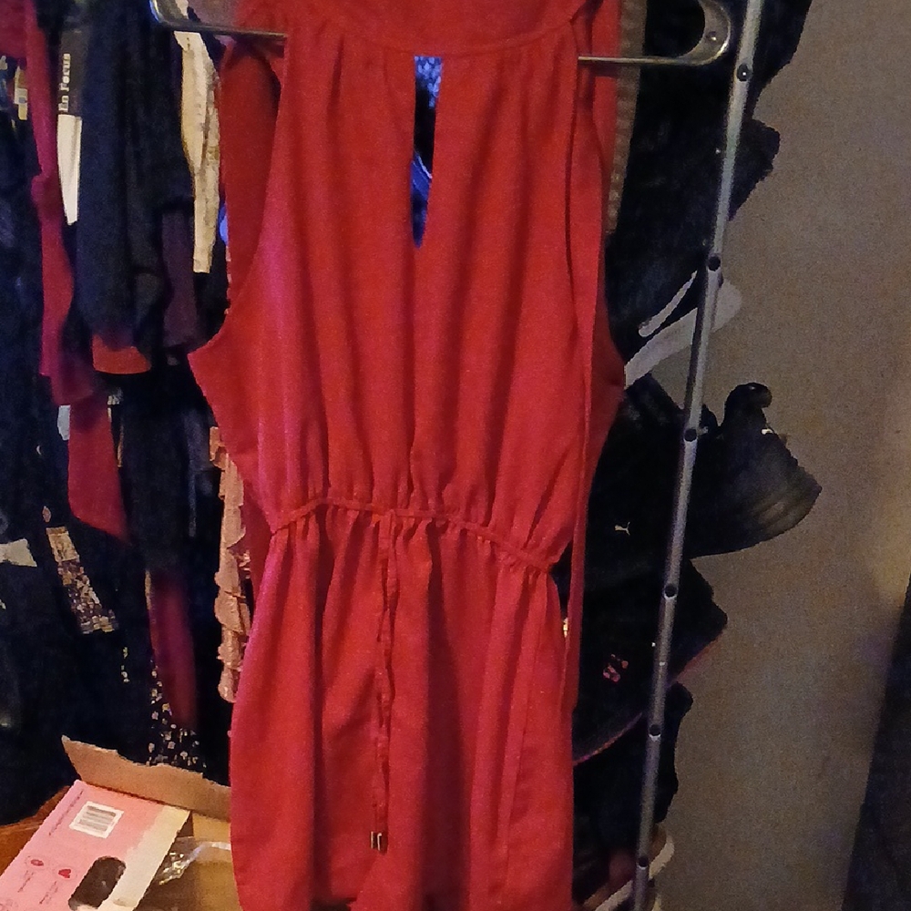 Stylish Red Sleeveless Dress